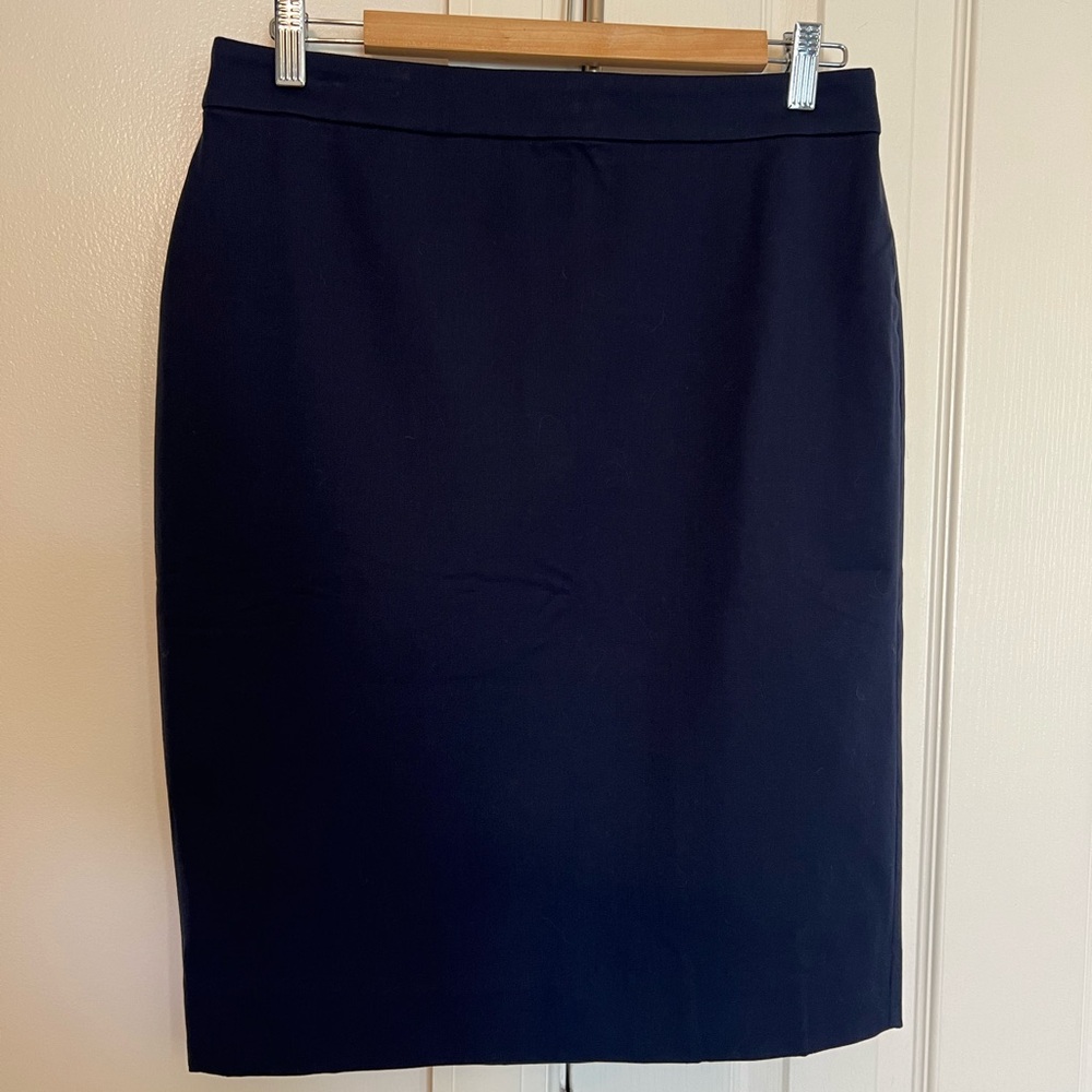J. Crew Navy Blue Pencil Skirt